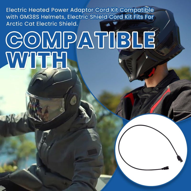 Ciuouient G999243 Electric Heated Power Adaptor Cord Kit Compatible with GM38S Helmets, Electric Shield Dash Cord Fits for Arctic Cat Electric Shield - Image 2